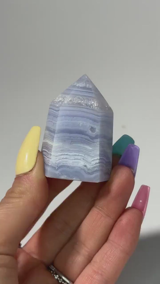 AAA Blue Lace Agate Tower