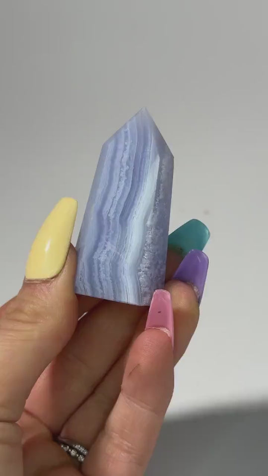 AAA Blue Lace Agate Tower