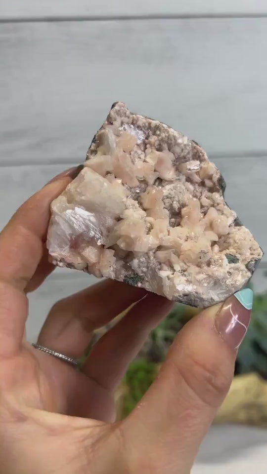 Pink Heulandite Specimen | Sugary Pink Heulandite Cluster