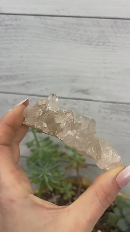 Pink Himalayan Samadhi Quartz Cluster