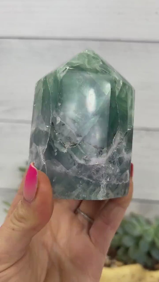 Chunky Rainbow Fluorite Tower | Fluorite from Mexico