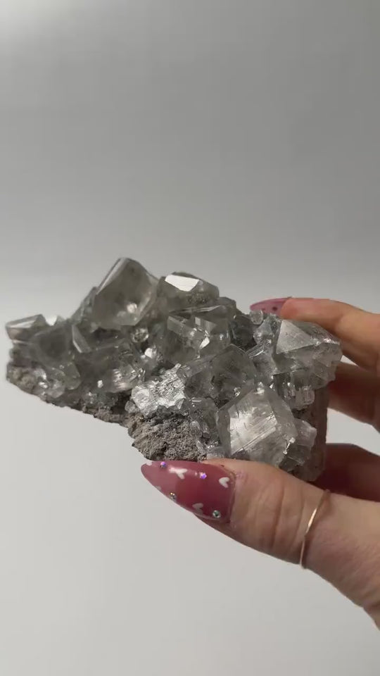 Calcite on Marcasite Specimen from Linwood Mine, Iowa