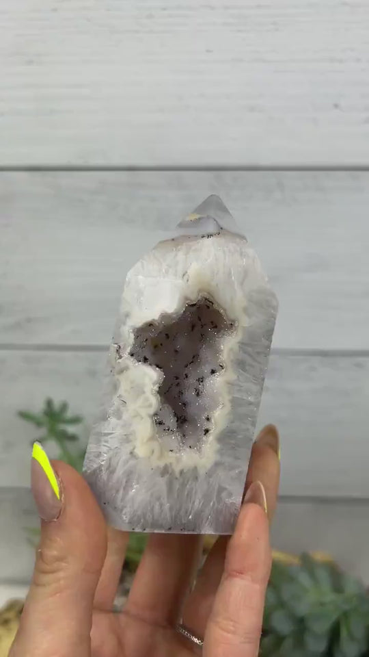 Sugar Druzy Agate Tower
